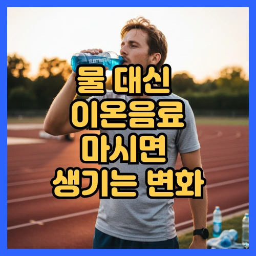 물 대신 이온음료 마시면 생기는 변화